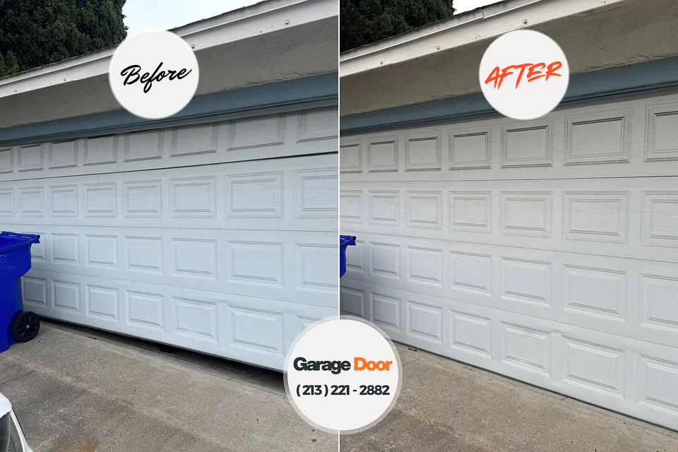 Before and after: garage door repair Westmont, IL